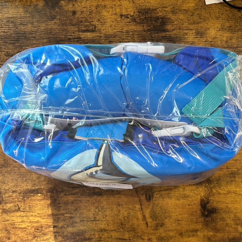 🦈 Chriffer Blue Shark Kids Swim Vest Life Jacket 30-55 lbs Toddler Floaties - Picture 3 of 7